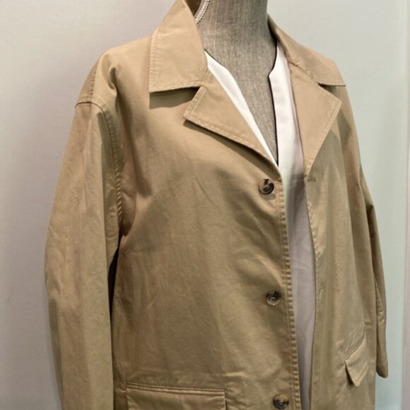 Zara Tan Trench Jacket Size Xlarge - Picture 6 of 16